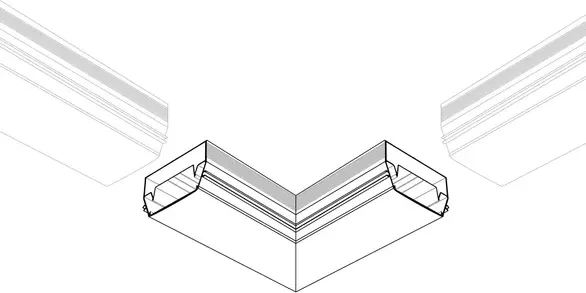 Изображение товара Коннектор для профиля для светодиодной ленты Arlight STRETCH-S-50-CEIL-CENTER-90 / 041202
