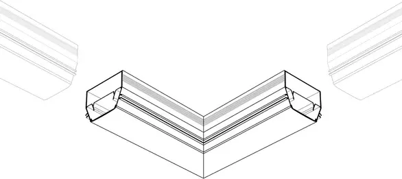 Изображение товара Угол профиля для светодиодной ленты Arlight STRETCH-S-35-CEIL-CENTER-90 / 041201