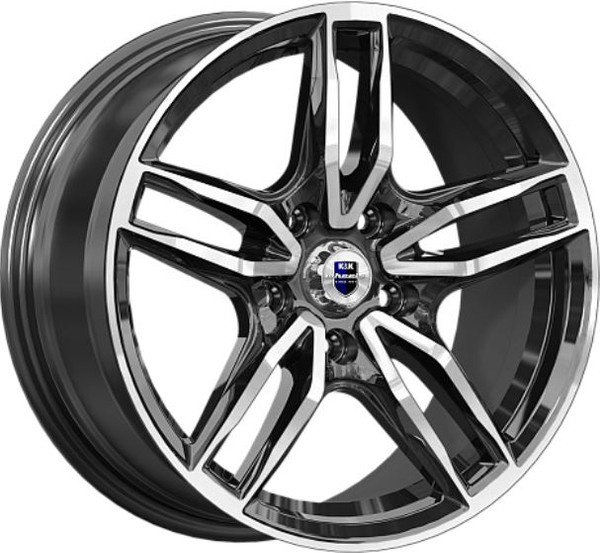 Литой диск K&K Бартон 17x8" 5x114.3 мм DIA 67.1мм ET 43мм Алмаз черный — фото 3