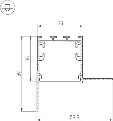Изображение товара Коннектор для профиля для светодиодной ленты Arlight SL-LINIA32-FANTOM-EDGE внешний / 030101