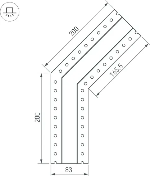 Изображение товара Коннектор для профиля для светодиодной ленты Arlight SL-LINIA32-FANTOM-135 / 030093