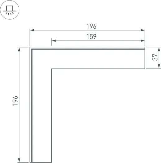 Изображение товара Коннектор для профиля для светодиодной ленты Arlight SL-LINIA32-FANTOM внешний / 030096