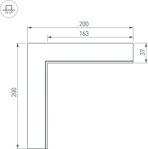 Изображение товара Коннектор для профиля для светодиодной ленты Arlight SL-LINIA32-FANTOM внутренний / 030095