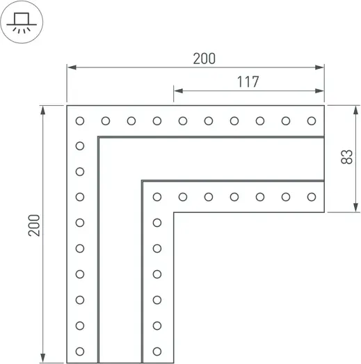 Изображение товара Коннектор для профиля для светодиодной ленты Arlight SL-LINIA32-FANTOM / 030097