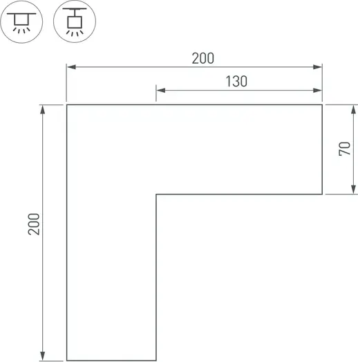 Изображение товара Коннектор для профиля для светодиодной ленты Arlight SL-LINE-6070 внутренний / 030139