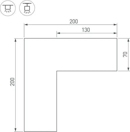Изображение товара Коннектор для профиля для светодиодной ленты Arlight SL-LINE-6070 внешний / 030140