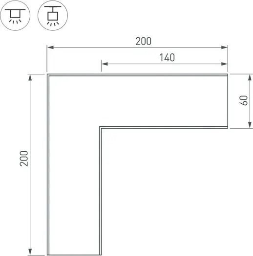 Изображение товара Коннектор для профиля для светодиодной ленты Arlight SL-LINE-6070 / 030141