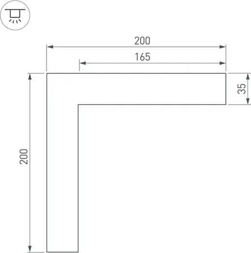 Изображение товара Коннектор для профиля для светодиодной ленты Arlight SL-LINE-5035 внешний / 030115