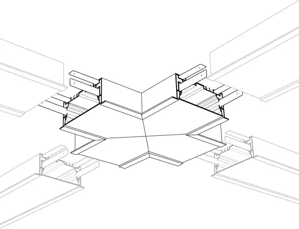 Изображение товара Коннектор для профиля для светодиодной ленты Arlight S2-LINIA94-F-X90 крестовой / 021286