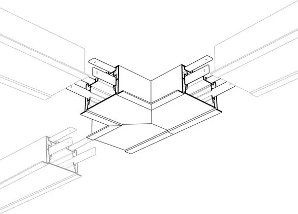 Изображение товара Коннектор для профиля для светодиодной ленты Arlight S2-LINIA69-F-T90 тройной / 021280