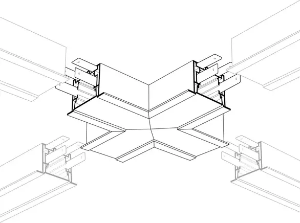 Изображение товара Коннектор для профиля для светодиодной ленты Arlight S2-LINIA55-F-X90 крестовой / 021276