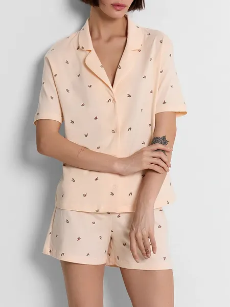 Изображение товара Пижама Mark Formelle 592553 (р.164/170-100-106, цветочки на персиковом креме)