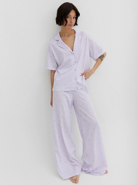 Изображение товара Пижама Mark Formelle 592554 (р.164/170-88-94, бантики на лиловой полоске)