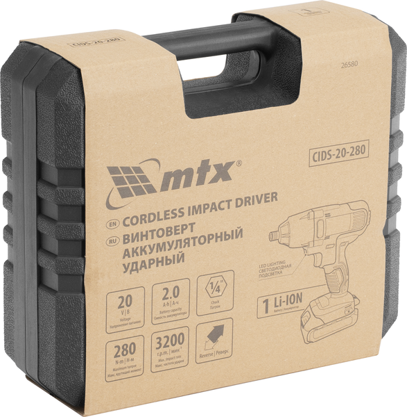 Изображение товара Аккумуляторный шуруповерт MTX CIDS-20-280 / 26580