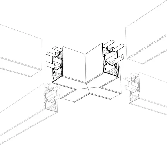Изображение товара Коннектор для профиля для светодиодной ленты Arlight S2-LINE-4067-X90 крестовой / 021253