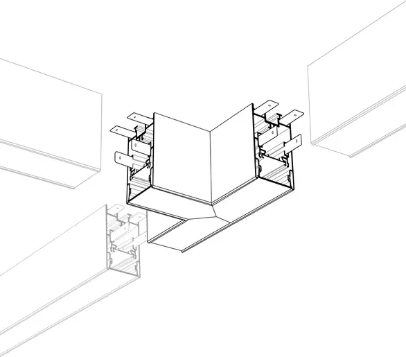 Изображение товара Коннектор для профиля для светодиодной ленты Arlight S2-LINE-4067-T90 тройной / 021254