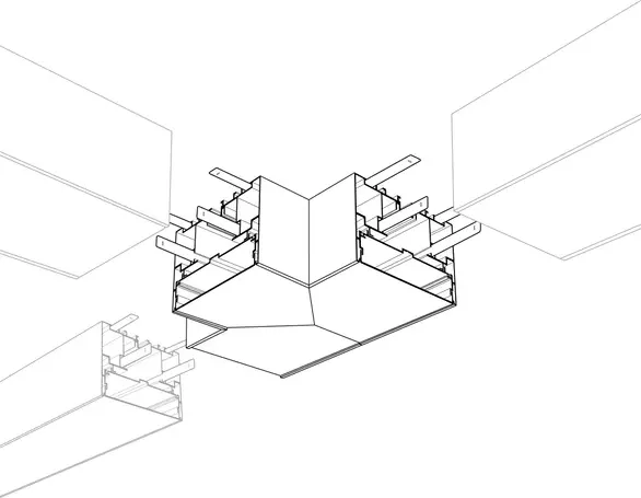 Изображение товара Коннектор для профиля для светодиодной ленты Arlight S2-LINE-10570-T90 тройной / 021270