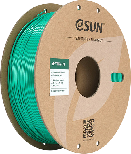 Изображение товара Пластик для 3D-печати eSUN PETG+HS filament / PETG+HS175G1Y1 (1.75мм, зеленый)