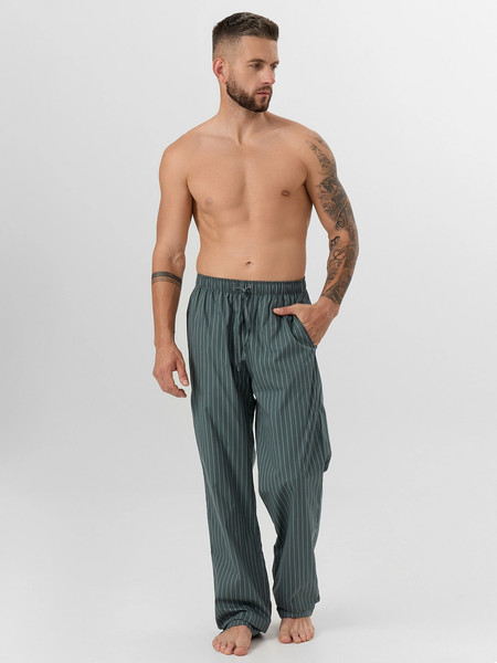 Изображение товара Штаны домашние Mark Formelle 581137 (р.102-188, белая полоска на зеленом)