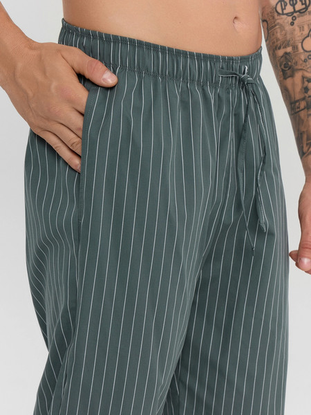 Изображение товара Штаны домашние Mark Formelle 581137 (р.106-188, белая полоска на зеленом)