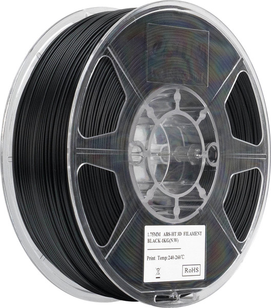 Изображение товара Пластик для 3D-печати eSUN ABS-HT / ABS-HT175B1TZ1 (1.75мм, 1кг, черный)