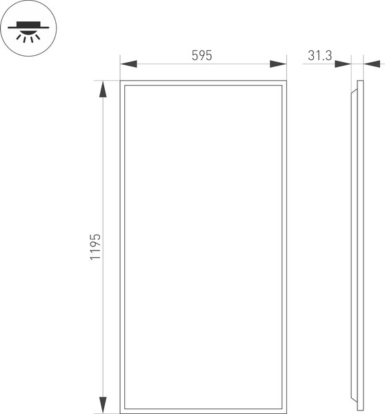 Изображение товара Панель светодиодная Arlight DL-TITAN-S600x1200-60W Day4000 WH / 052815