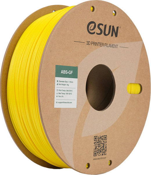 Изображение товара Пластик для 3D-печати eSUN ABS-GF / ABS-GF175Y1TZ1 (1.75мм, 1кг, желтый)