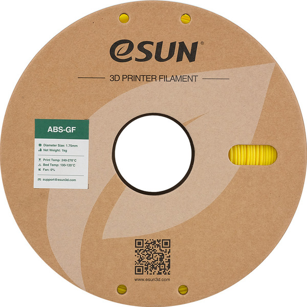 Изображение товара Пластик для 3D-печати eSUN ABS-GF / ABS-GF175Y1TZ1 (1.75мм, 1кг, желтый)