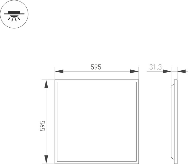 Изображение товара Панель светодиодная Arlight DL-TITAN-S600x600-40W Day4000-MIX WH / 046049