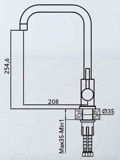 Изображение товара Смеситель AV Engineering AVZAR4-B304SN-738