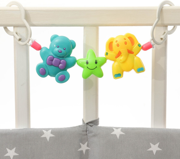 Изображение товара Подвеска на кроватку Крошка Я Растяжка Мишка, звезда, слоник / 3601760