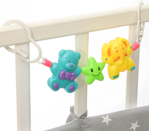 Изображение товара Подвеска на кроватку Крошка Я Растяжка Мишка, звезда, слоник / 3601760