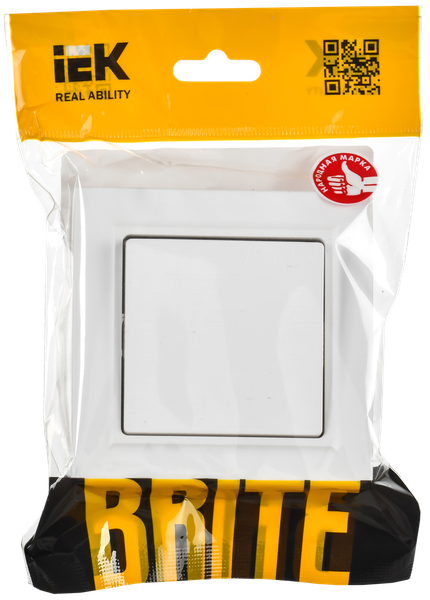 Изображение товара Выключатель IEK Brite BR-V10-0-10-K91-F (арктический белый)