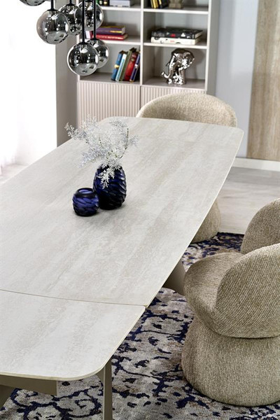 Изображение товара Обеденный стол Halmar Salix 180-260x90 (травертин/кашемир)