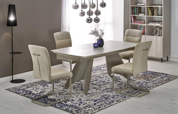 Изображение товара Обеденный стол Halmar Salix 180-260x90 (травертин/кашемир)