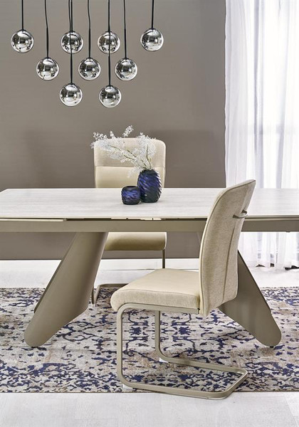 Изображение товара Обеденный стол Halmar Salix 180-260x90 (травертин/кашемир)