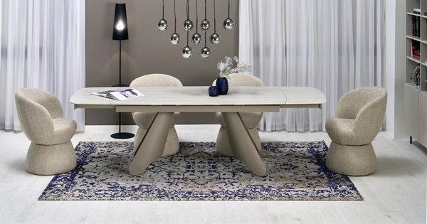 Изображение товара Обеденный стол Halmar Salix 180-260x90 (травертин/кашемир)