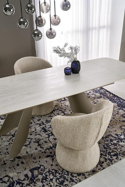 Изображение товара Обеденный стол Halmar Salix 180-260x90 (травертин/кашемир)