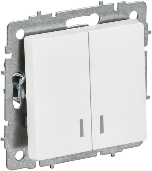 Изображение товара Выключатель IEK Brite BR-V20-1-10-K91 (арктический белый)