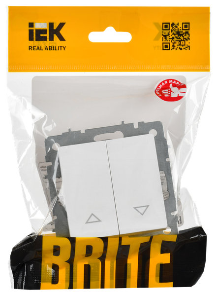 Изображение товара Выключатель IEK Brite BR-V15-0-10-K91 (арктический белый)