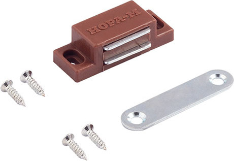 Изображение товара Защелка мебельная Нора-М Магнитная №4 42мм (коричневый)