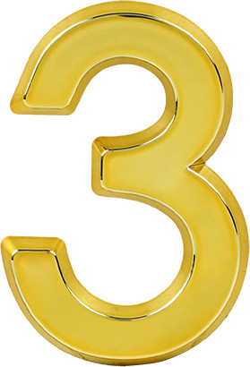 Изображение товара Цифра дверная Нора-М 3 50мм самоклеющаяся / 20076 (золотистый, пластик)