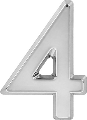 Изображение товара Цифра дверная Нора-М 4 50мм самоклеющаяся / 20086 (хром, пластик)