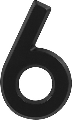 Изображение товара Цифра дверная Нора-М 6 (9) 50мм самоклеющаяся / 20097 (черный, пластик)