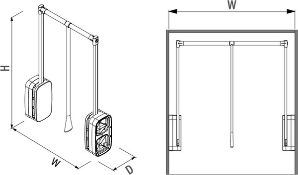 Изображение товара Пантограф мебельный Starax S-6012-G (12кг, серый)