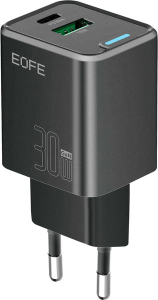 Изображение товара Зарядное устройство сетевое EOFE 30W GaN / E306 (черный)