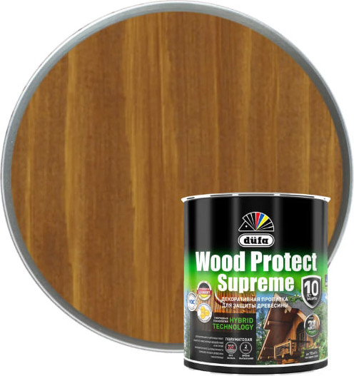 Изображение товара Пропитка для дерева Dufa Wood Protect Supreme (750мл, тиковое дерево)