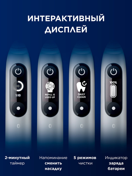 Изображение товара Электрическая зубная щетка Braun Oral-B / iOM6.1A6.1K (со сменными насадками, 4шт)