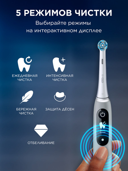 Изображение товара Электрическая зубная щетка Braun Oral-B / iOM6.1A6.1K (со сменными насадками, 4шт)
