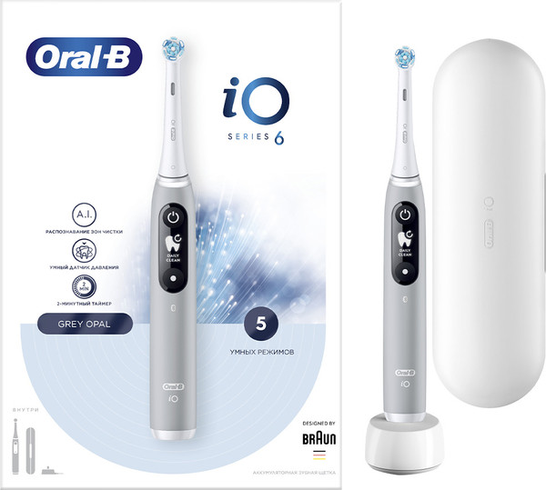 Изображение товара Электрическая зубная щетка Braun Oral-B / iOM6.1A6.1K (со сменными насадками, 4шт)